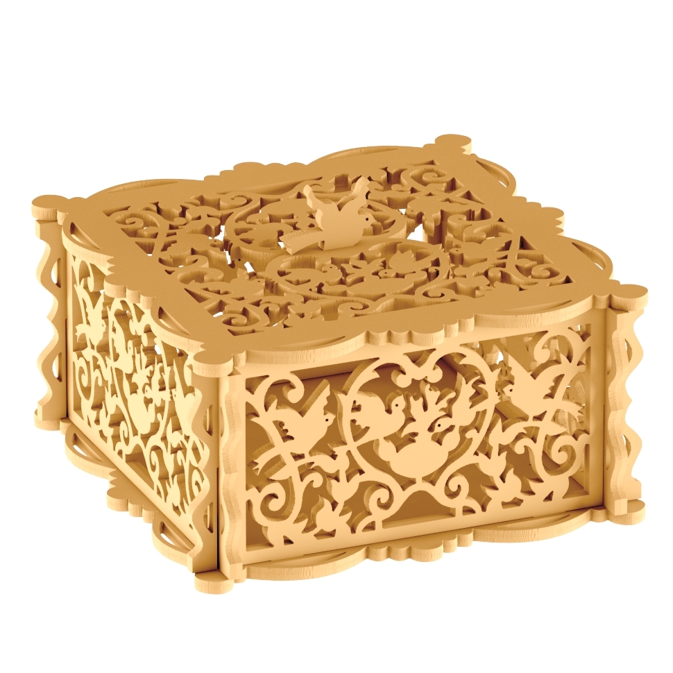 Laser Cut Unique Decorative Box DXF File