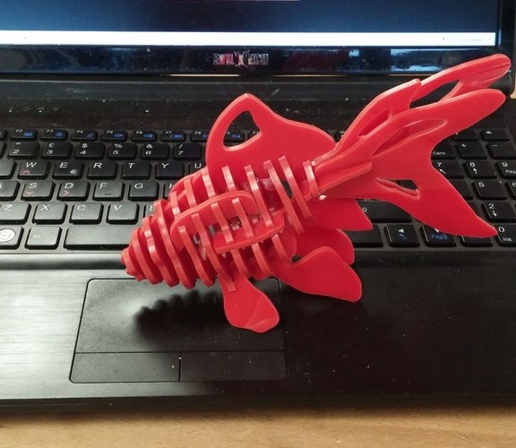 Laser Cut Goldfish 3D Puzzle SVG File