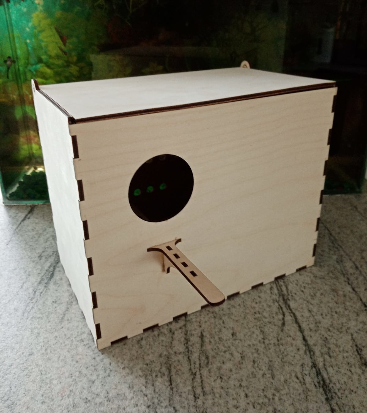 Laser Cut Bird Parrot Budgie Nest Breeding Box Free Vector