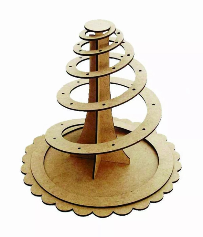 Laser Cut Wooden Lollipop Stand DXF File