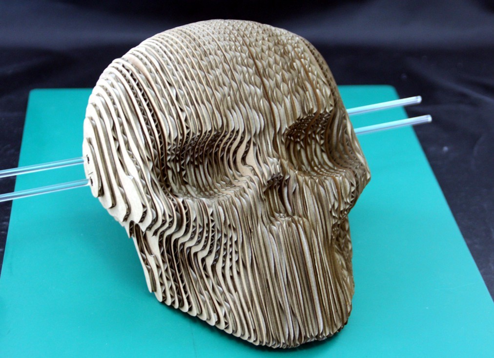 Laser Cut Corrugated Skull SVG File