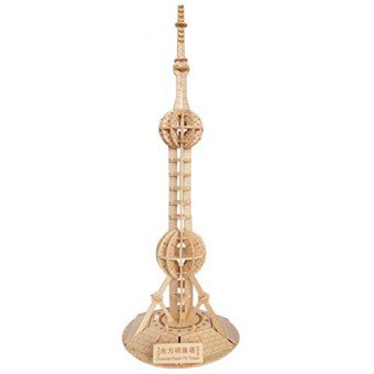 Laser Cut Shanghai Oriental Pearl Tower 3D Puzzle Free Vector