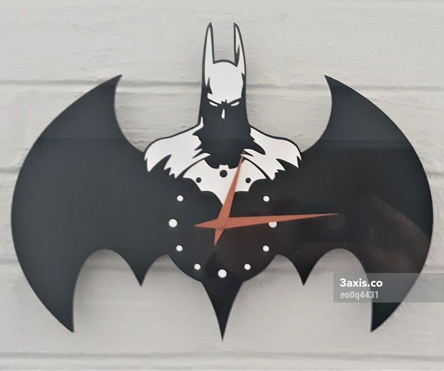 Laser Cut Batman Clock Free Vector
