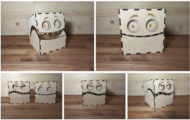 Laser Cut Monster Boxes 3mm Free Vector