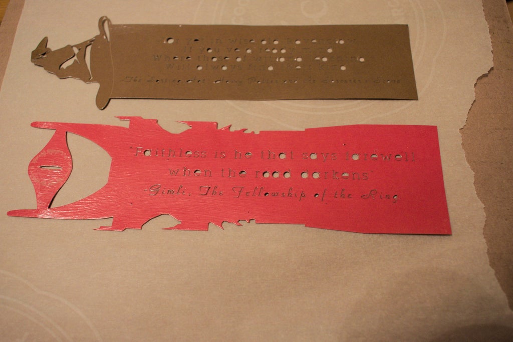 Laser Cut Harry Potter Sorting Hat Bookmark DXF File