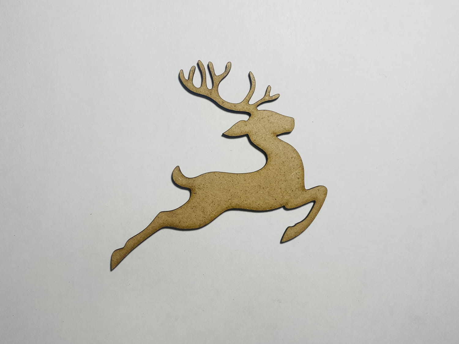 Laser Cut Unfinished Wood Flying Reindeer Shape Craft Free Vector