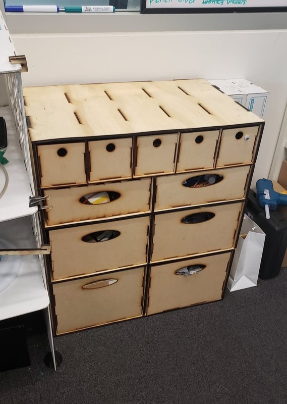 Laser Cut Multi Drawer Storage Solution DXF File