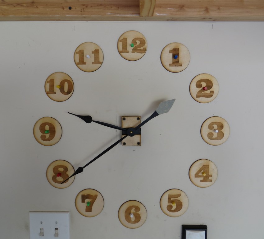 Laser Cut Large Wall Clock 20 Inch Wall Clock Free Vector