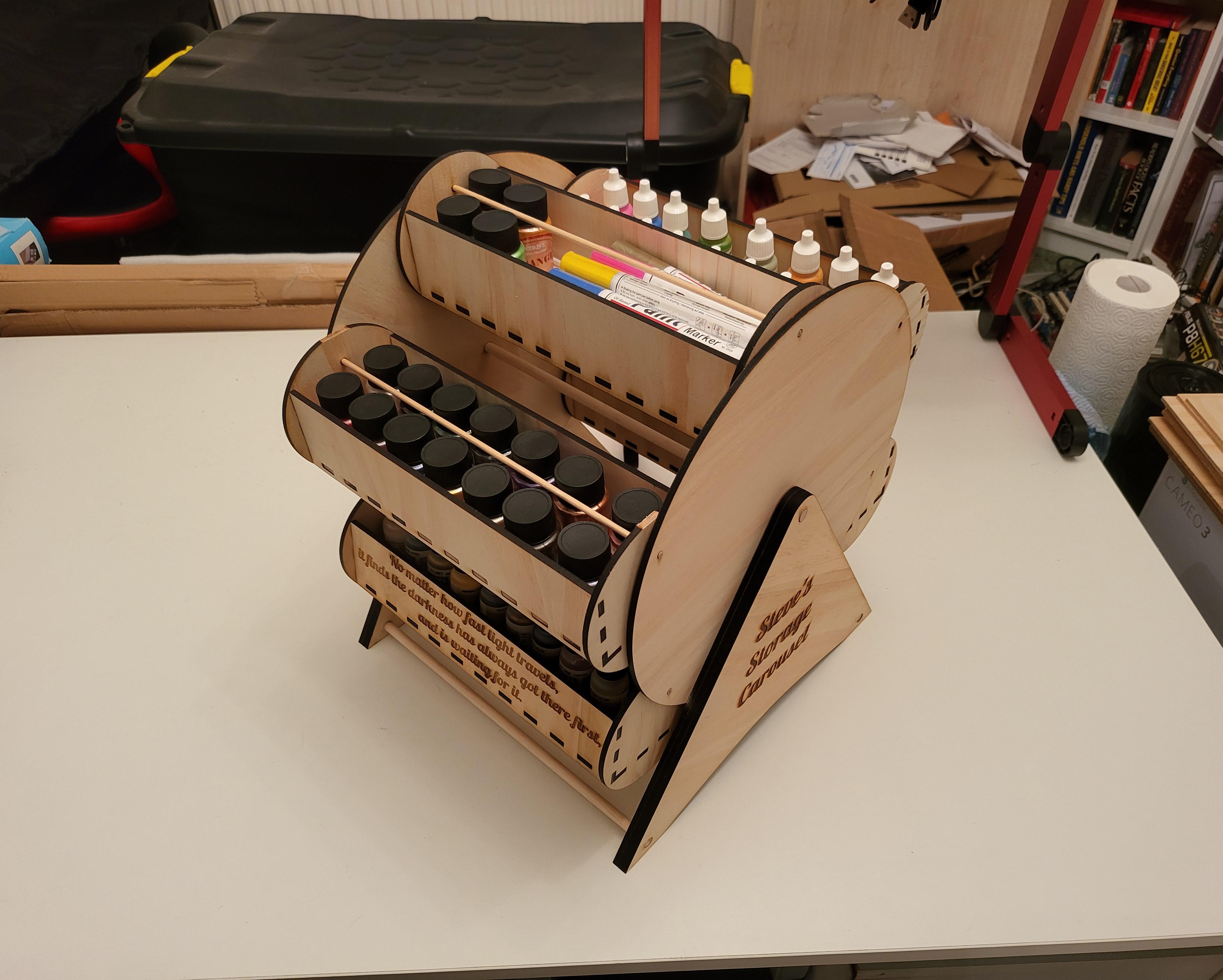 Laser Cut Storage Carousel DXF File