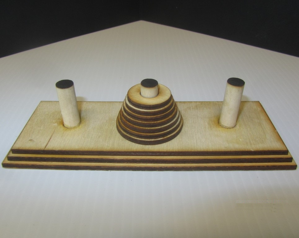 Laser Cut Tower Of Hanoi Game Free Vector