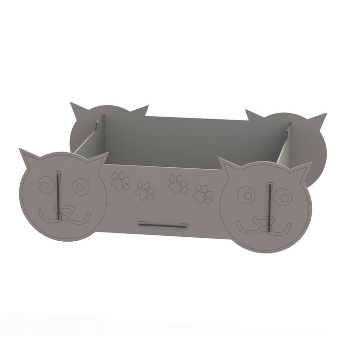 Laser Cut Wooden Cat Bed Cat Crib Pet Furniture Free Vector