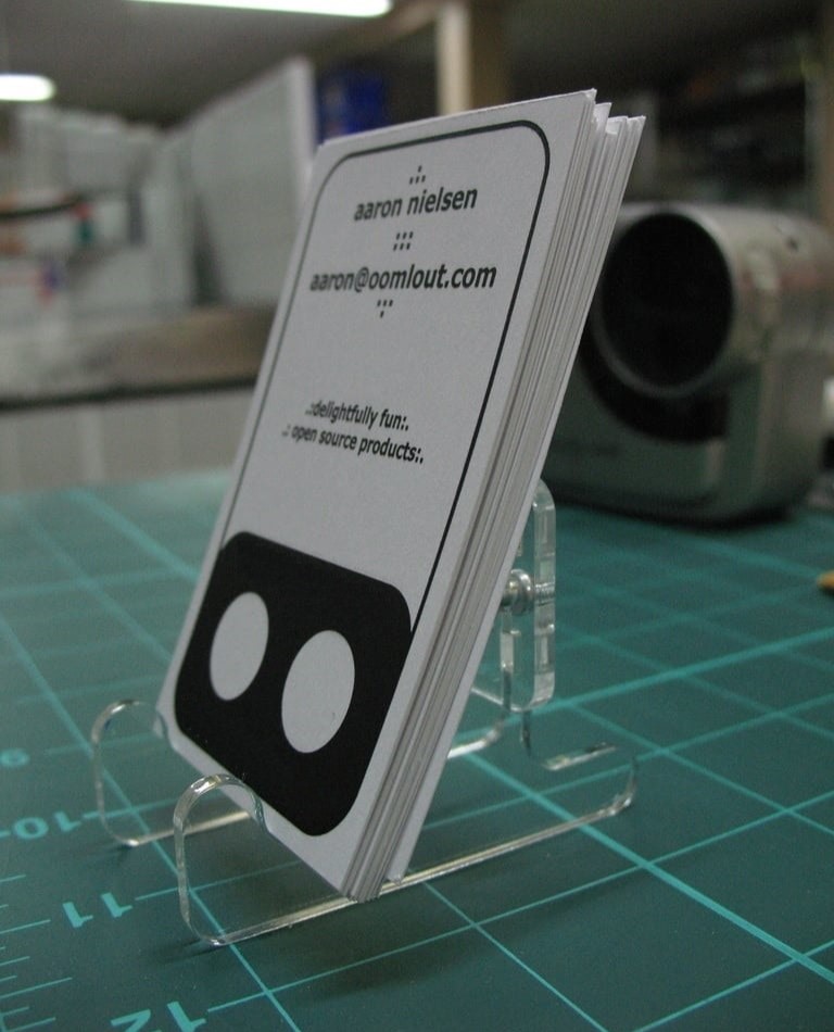 Laser Cut Buisness Card Stand 3mm Free Vector
